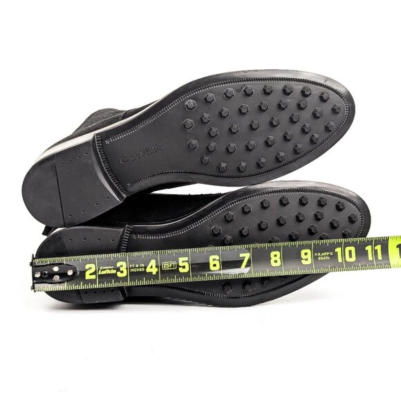 La Canadienne Savanna Black Suede Waterproof Lace-up Zip Ankle Boots sz 10 - Picture 5 of 7